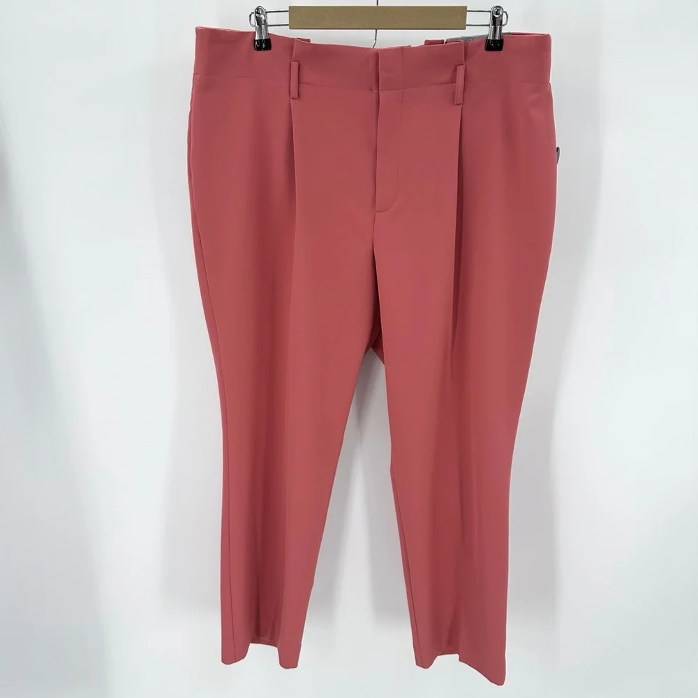 Liz Claiborne Pants Womens 16 Career Classic Dusty Cedar Ankle Taper Office NWD